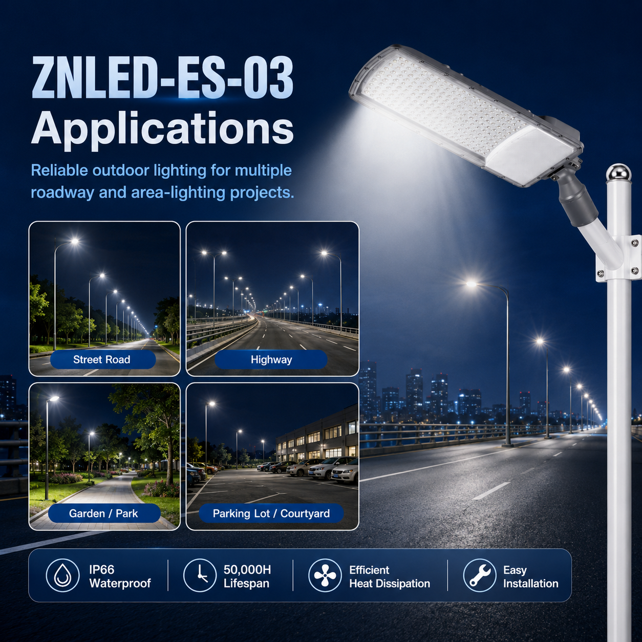 ZNLED-ES-03 LED street light for park community and street lighting
