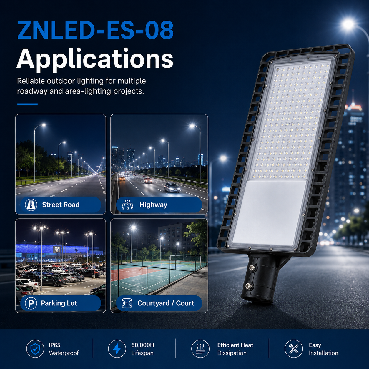 ZNLED-ES-08 LED street light for outdoor road lighting projects