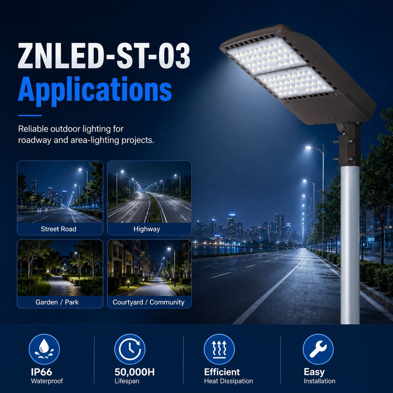 ZNLED-ST-03 LED street light for highway road street and community lighting
