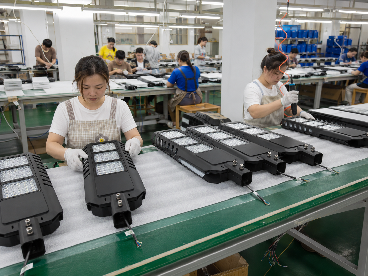 ZNLED-ST-13 LED street light factory production and assembly image